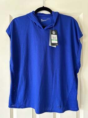 Under Armour Women's Essentials Burnout Sleeveless Hoodie - Formation Blue